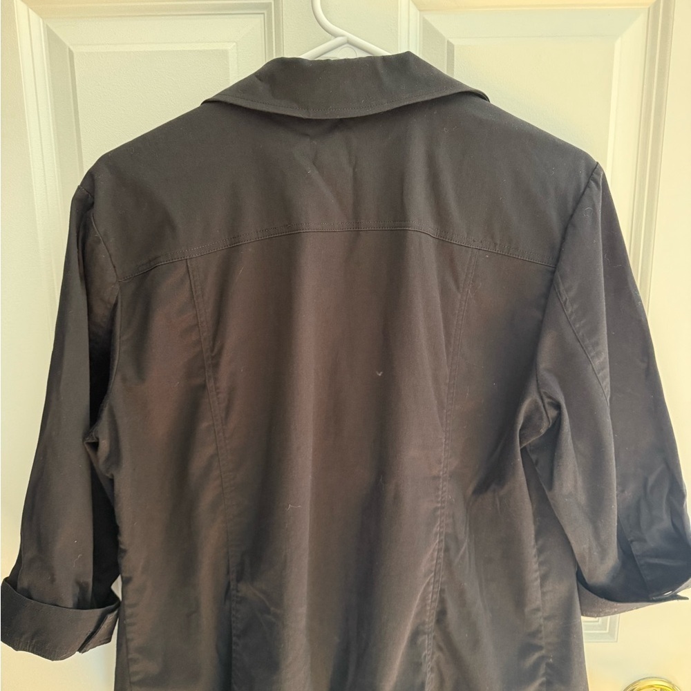 Chico's Black Jacket Crop Style Size 2 - Picture 2 of 5